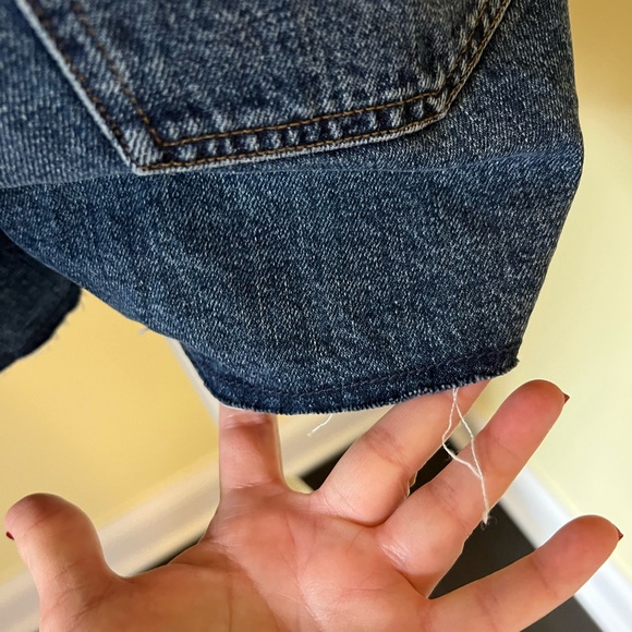 GAP 34 Denim Jean Indigo Cut Offs Dark Wash 3 inch Shorts NWT - Picture 9 of 11